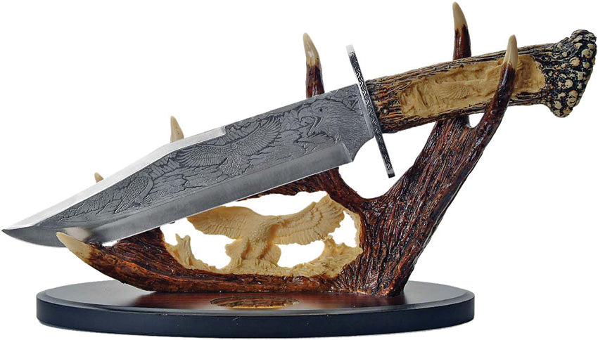 Bowie Knife w Display Eagle 211165-EG
