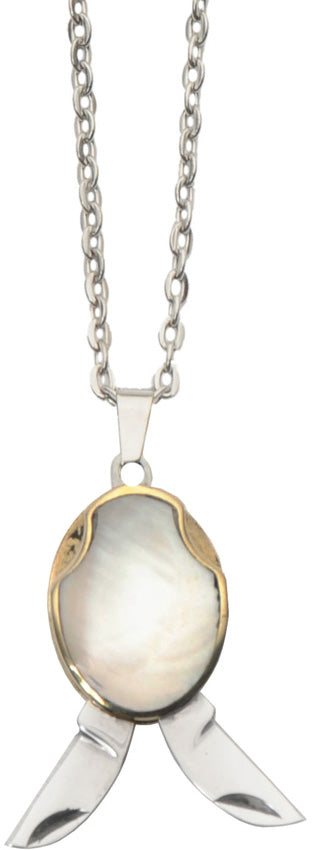 White Shell Blade Necklace