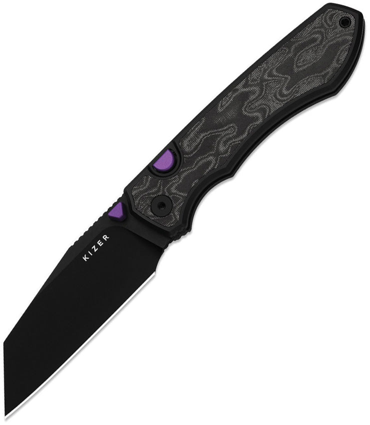 Wharning Button Linerlock Blk