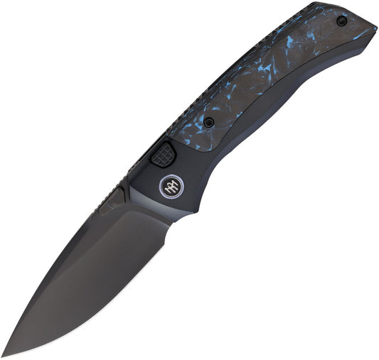 Steed Button Framelock Bl CF RTWS-BL