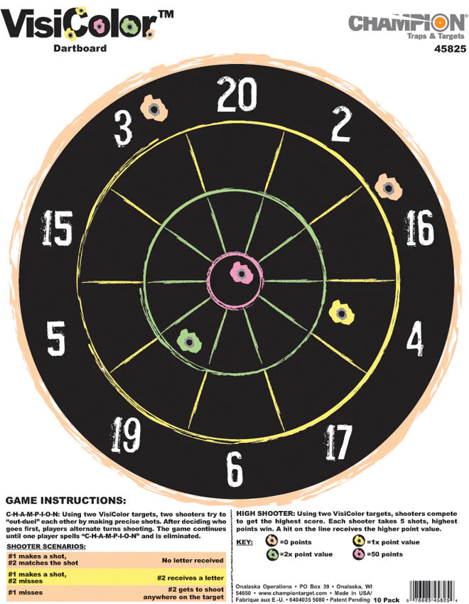 Visicolor Dartboard Target 10 45825