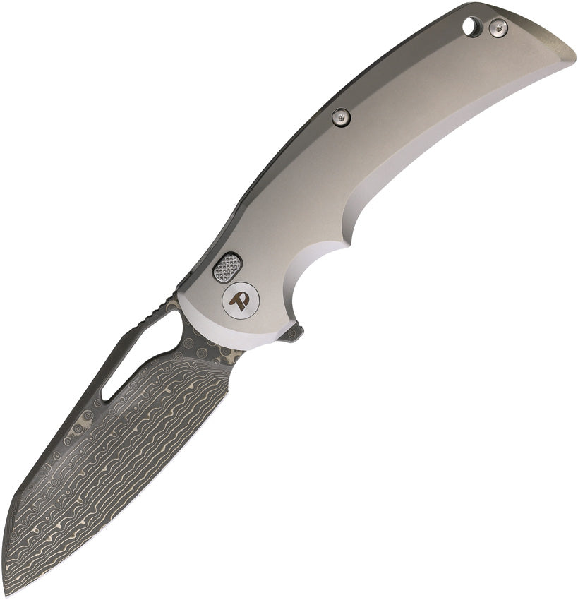 Button Lock Ti/Damascus D3503D