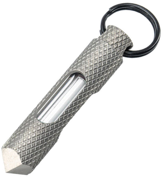 Knurled Steel Glow Fob Blue