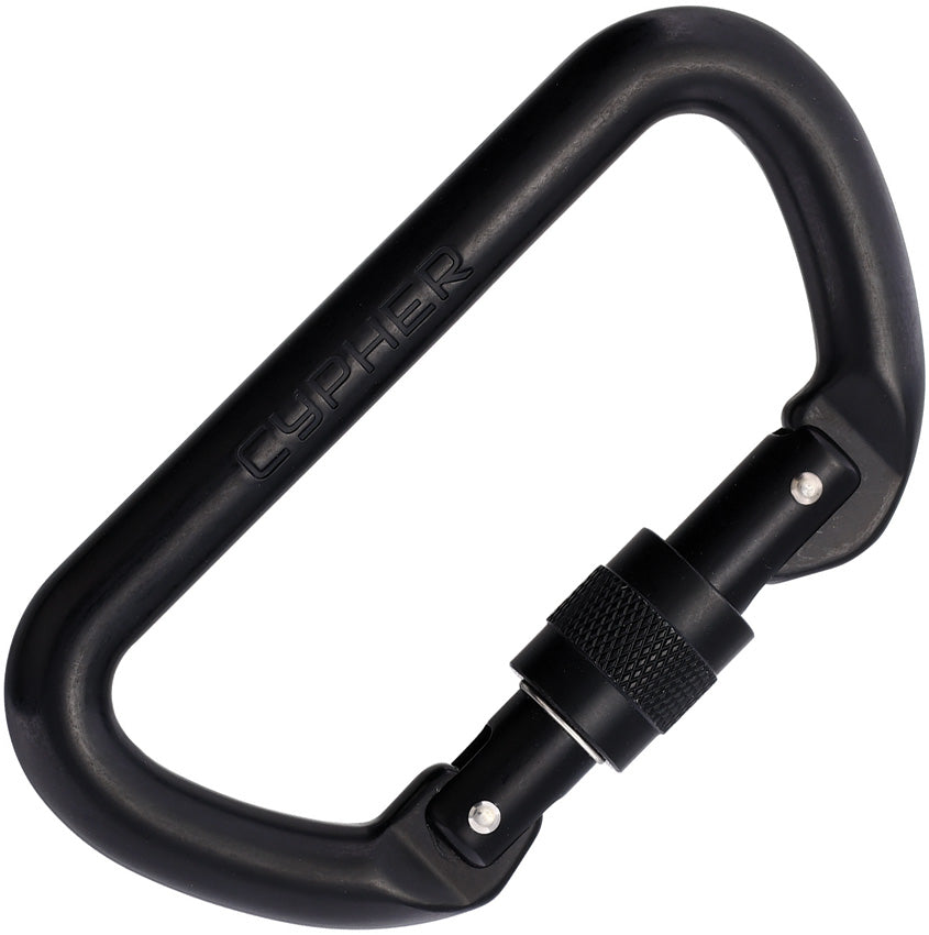 D Screw Gate Carabiner Black 433017