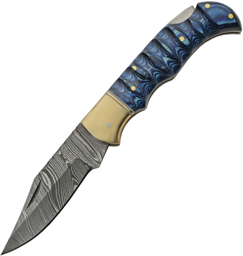 Grooved Lockback Blue DM-1303BL