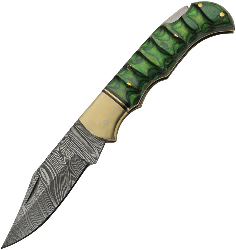 Grooved Lockback Green