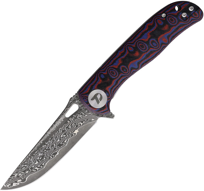 Linerlock Damascus Red