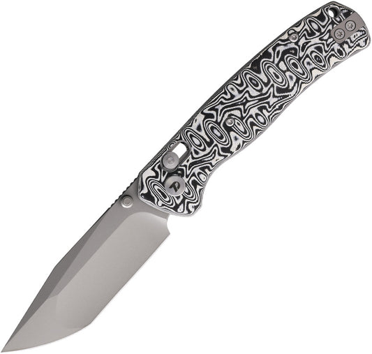 Axis Lock Blk/wht Micarta D4508MBW