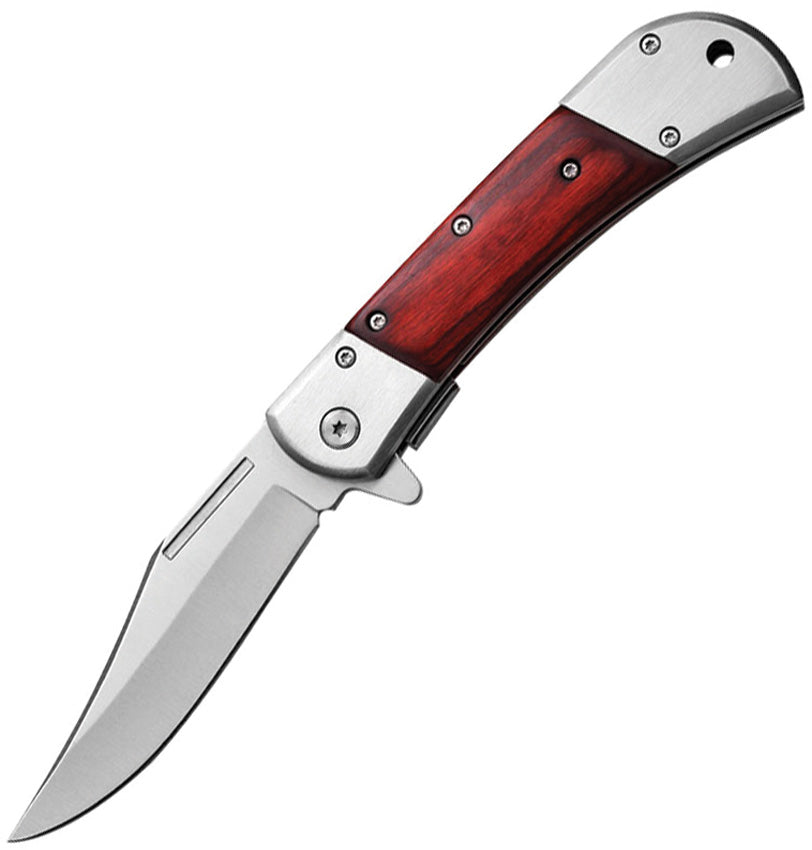 A/O Linerlock Silver/Wood 10-009SW