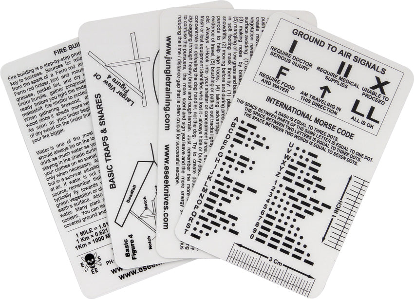 Izula Gear Survival Card Set SURV-CARD