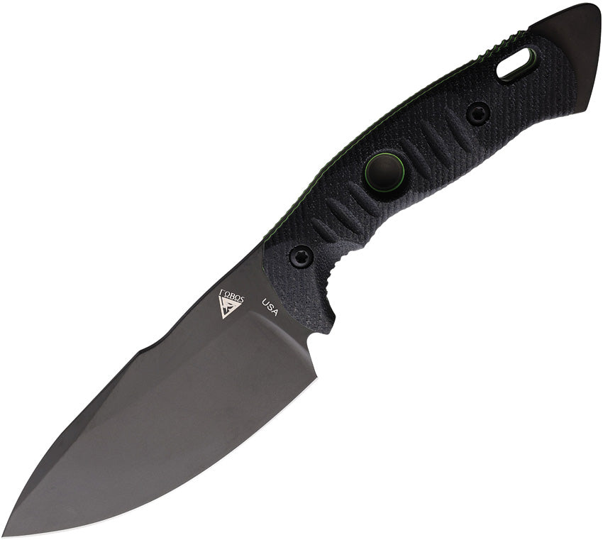 Alaris Fixed Blade Black/Grn ALARIS-3V-MBL/GRN-PVD