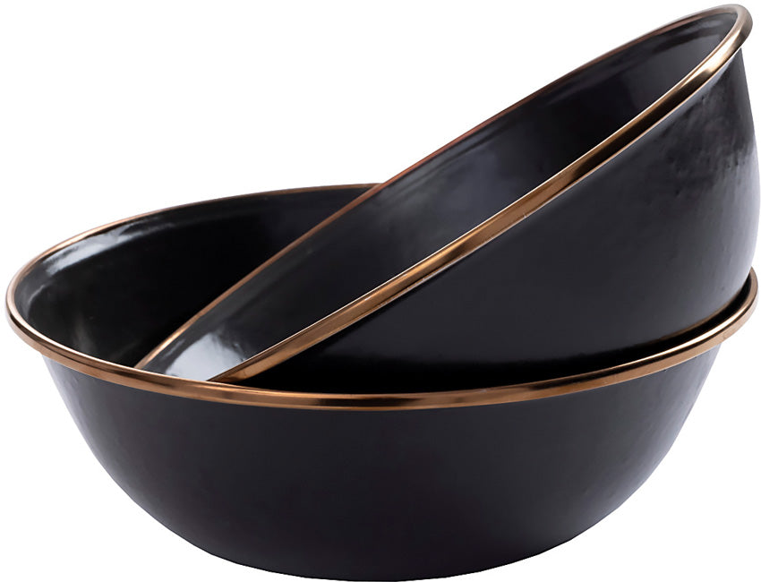 Enamel Bowl Set Charcoal CKW-340