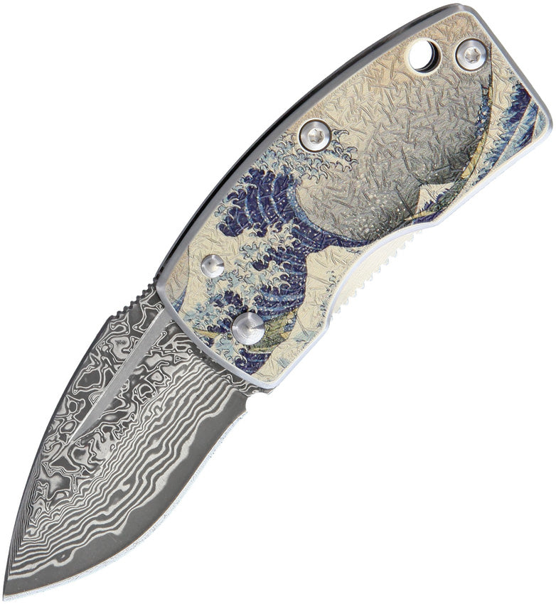 Money Clip Framelock Blue Wave 11606