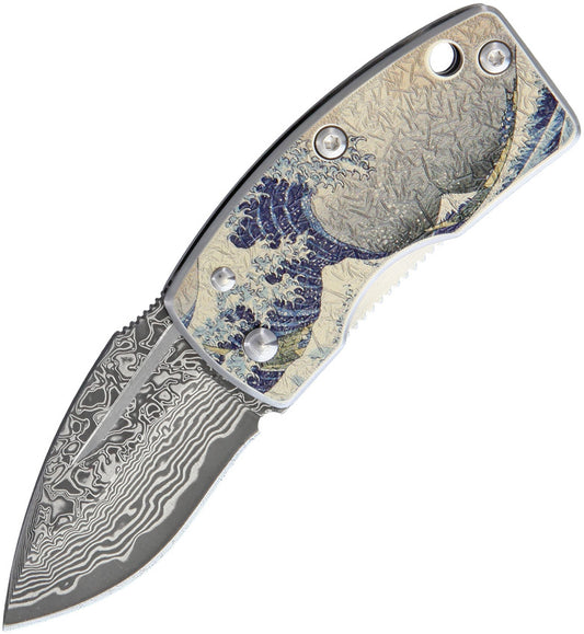 Money Clip Framelock Blue Wave 11606
