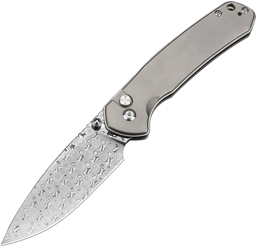 Pyrite Button Lock Damascus J1925L-TDM