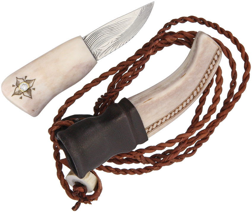 Damascus Neck Knife 3531-05