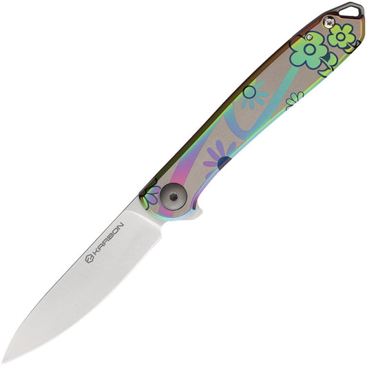 Tidbit Framelock Floral KARB108 FLORAL PATTERN