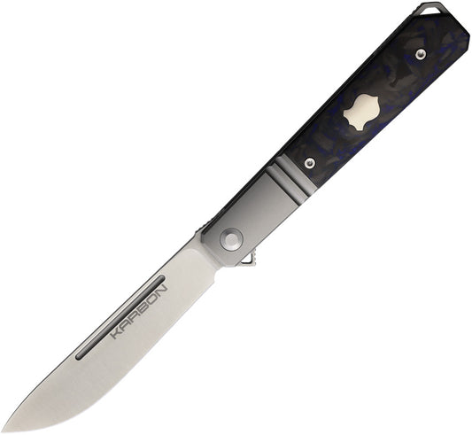 Flatline Framelock Blue CF KARB116 BLUE/BLACK CF