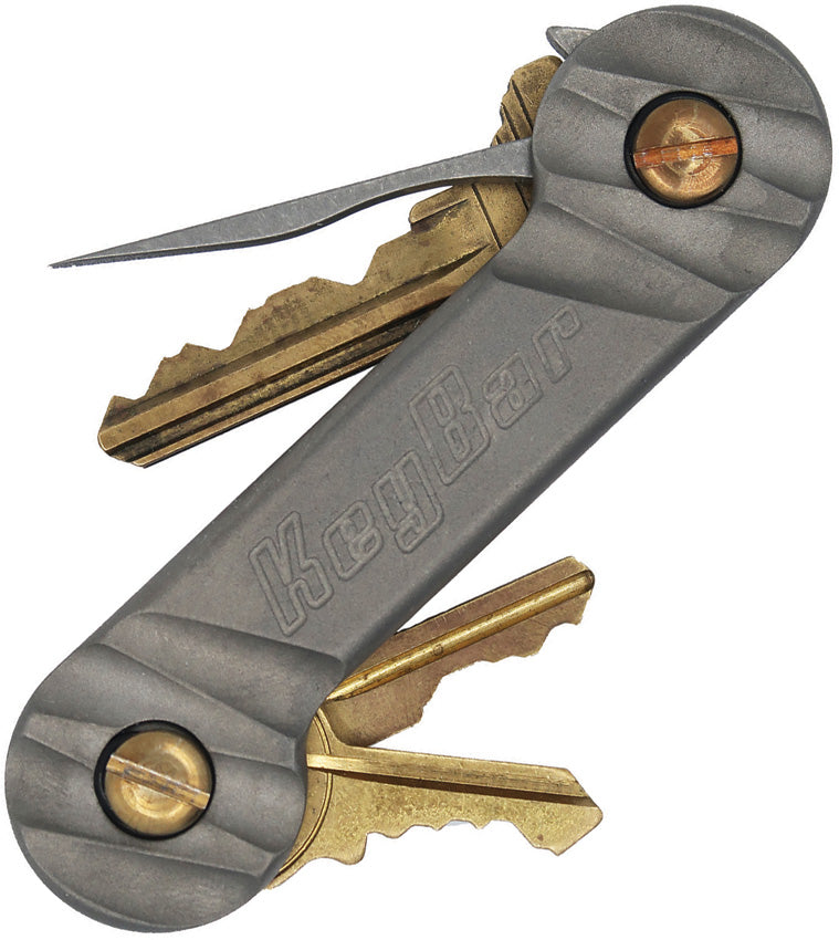 KeyBar Carved Titanium TKB-HLF-BP