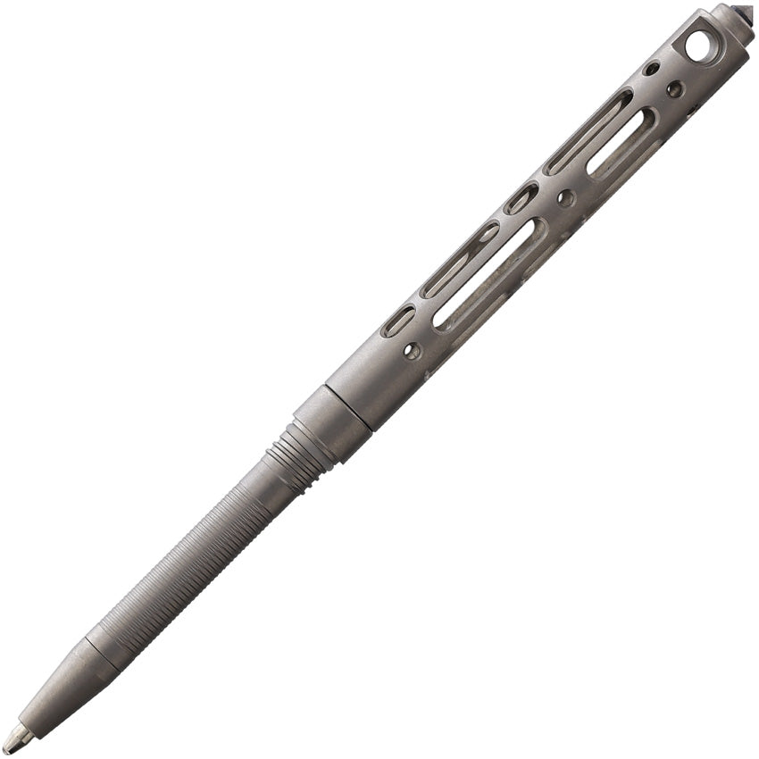 Compact Hollow Out Pen Gray TITANIUM  GRAY TACTICAL PEN