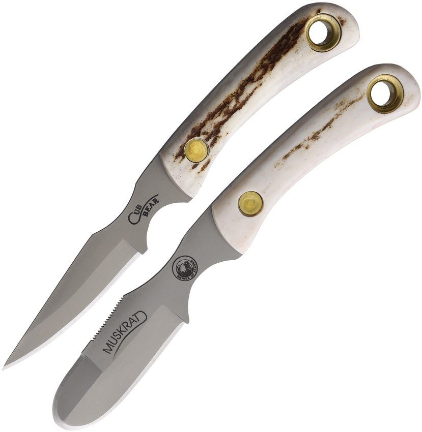 Muskrat/Cub Combo Stag Bone 00101FG