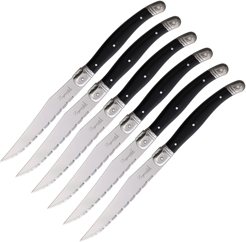 Steak Knife Set Black 6 pc LAG6B 6PC BLACK WITH CASE
