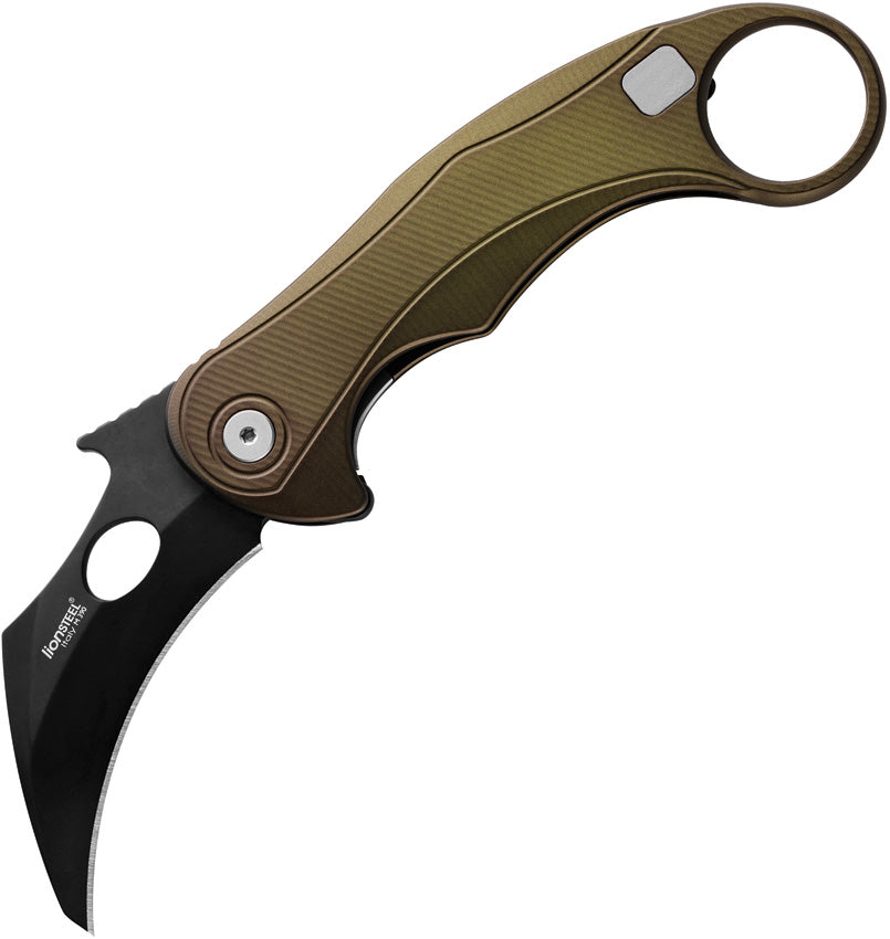 LEone Mid Framelock Grn PVD
