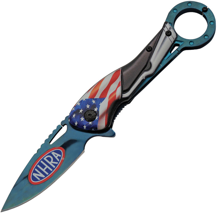 Flag Linerlock A/O Blue SZ-NHRA-54BL