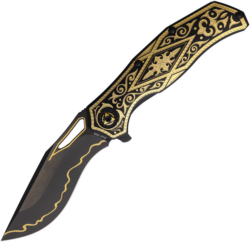 Gold Nocturne Linerlock 24K 2532-GD-DLC
