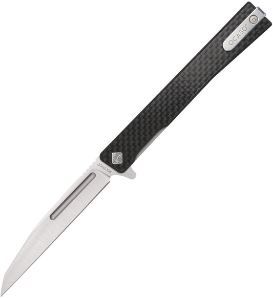 Solstice Linerlock Wh CF Satin