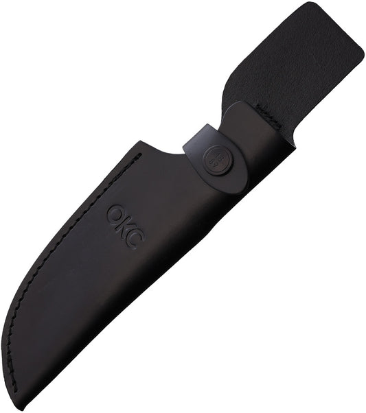 Recurve Black Leather Sheath