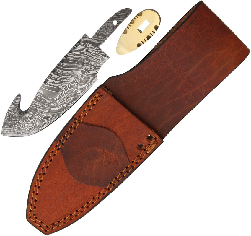 Damascus Guthook With Sheath BL-SODMBL2