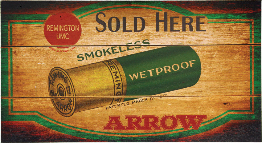 Arrow Sold Here Wood Sign RESG003