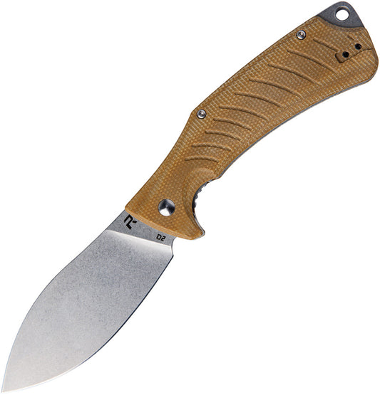 Ness Linerlock Brown Micarta