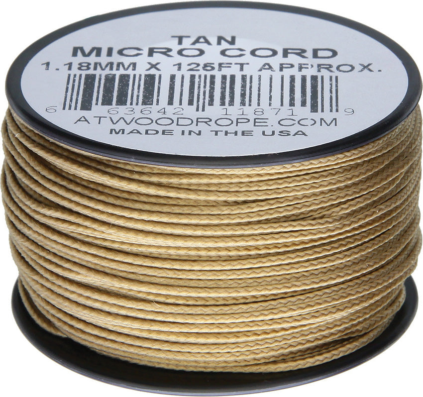 Micro Cord 125ft Tan MS10 - TAN