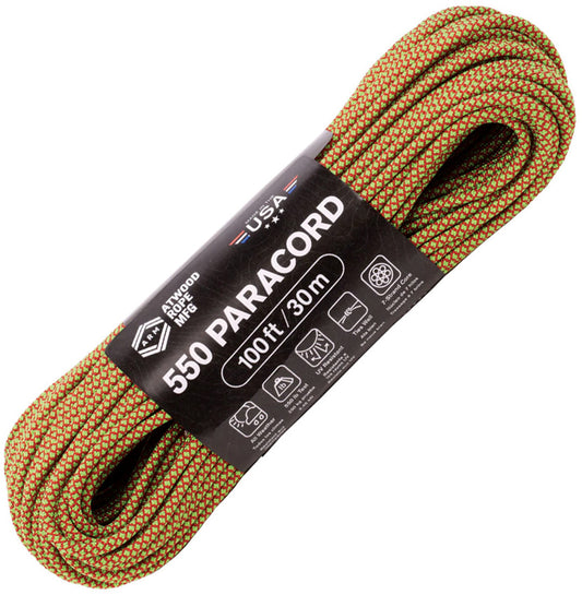 Parachute Cord Diamond C550 DIAMOND RED W/ SOUR APPLE
