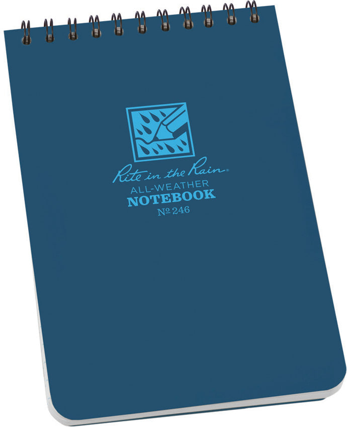 Top-Spiral Notebook 4x6 Blue 246