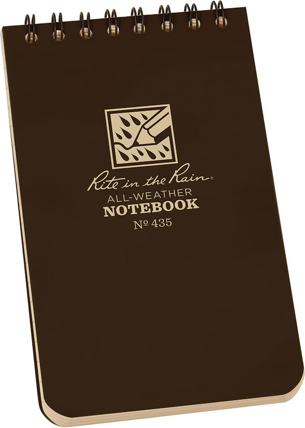 Top Spiral Notebook 3x5 Brown 435