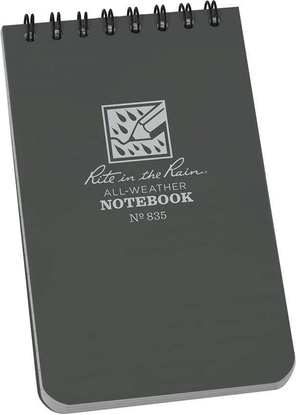 Top Spiral Notebook 3x5 Gray