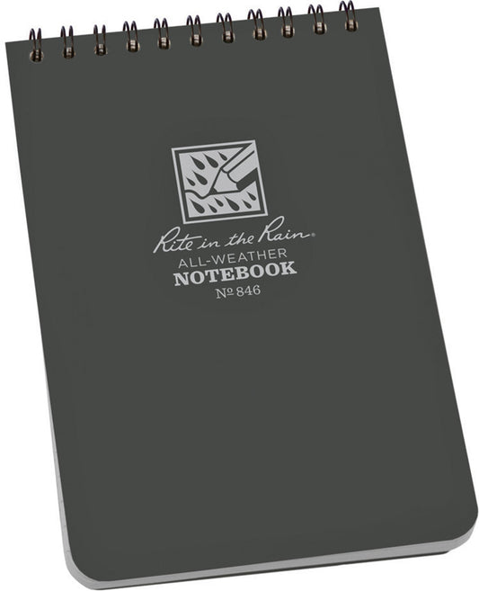 Top-Spiral Notebook 4x6 Gray