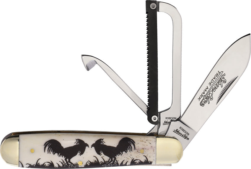 Gamecock Folder White Etch ROB632730E ETCHED HANDLE