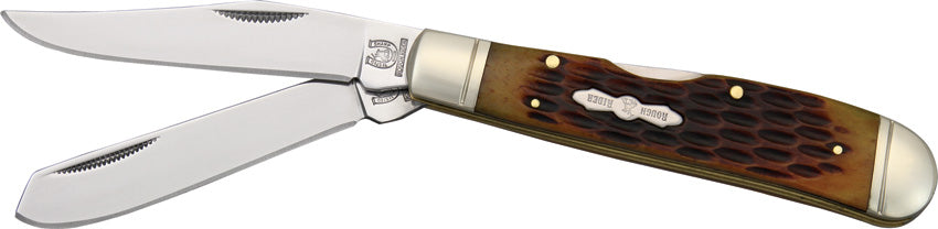 Lockback Trapper Amber Bone KG203 AMBER JIGGED