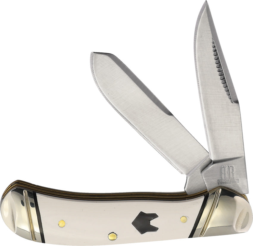 Tiny Trapper White Micarta RR2657 / KB250