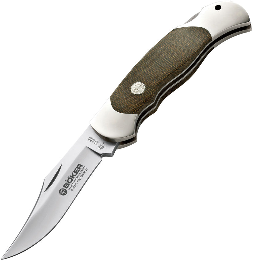Optima Lockback Green Micarta