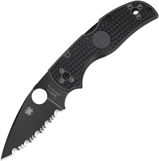Native 5 Lockback Blk Serrated C41SBBK5