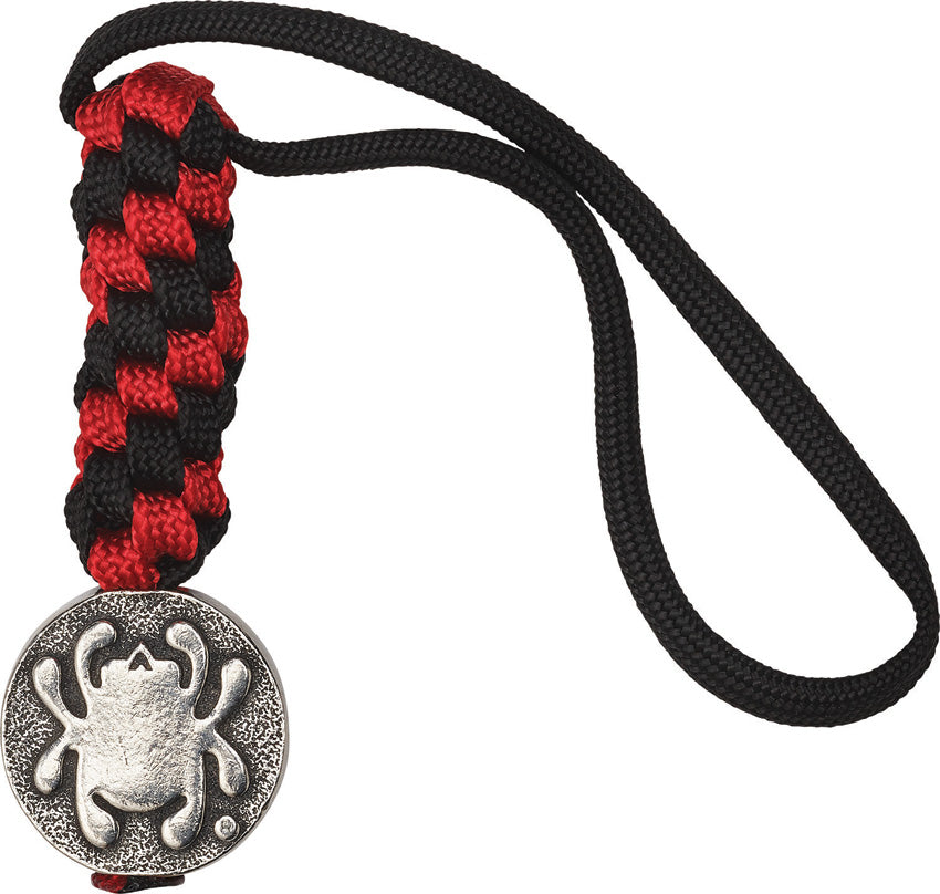 Pewter Flat Bead w/Lanyard BEAD5LY