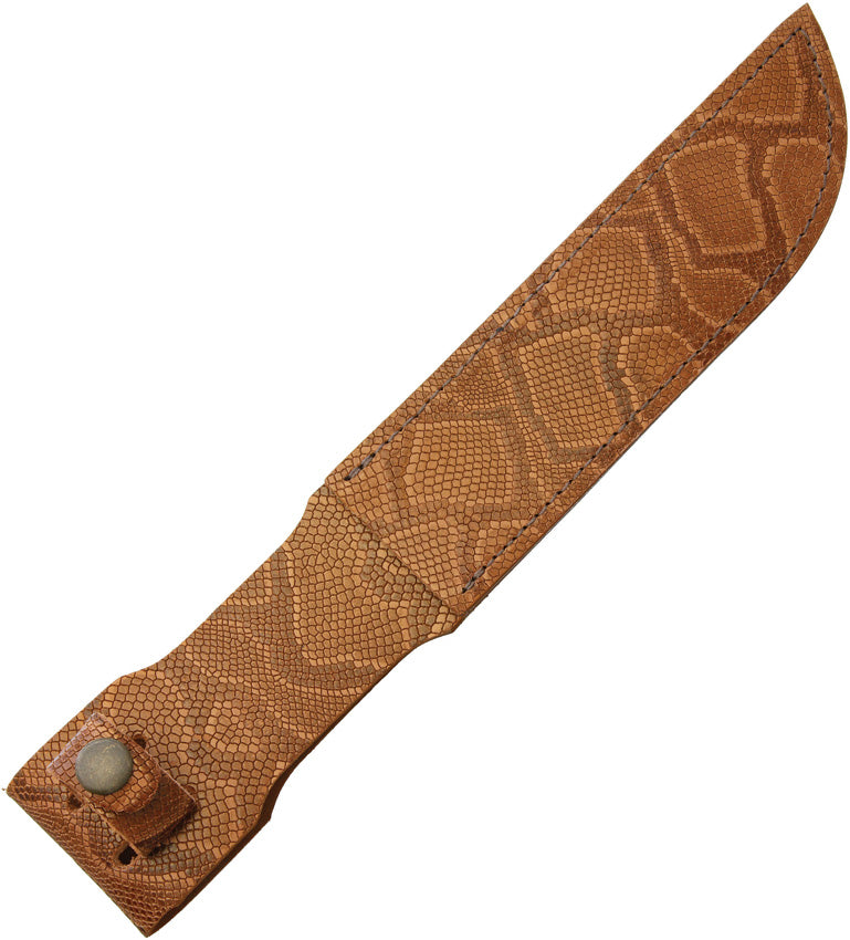Fixed Blade Belt Sheath Python STRAIGHT 7" BROWN PYTHON