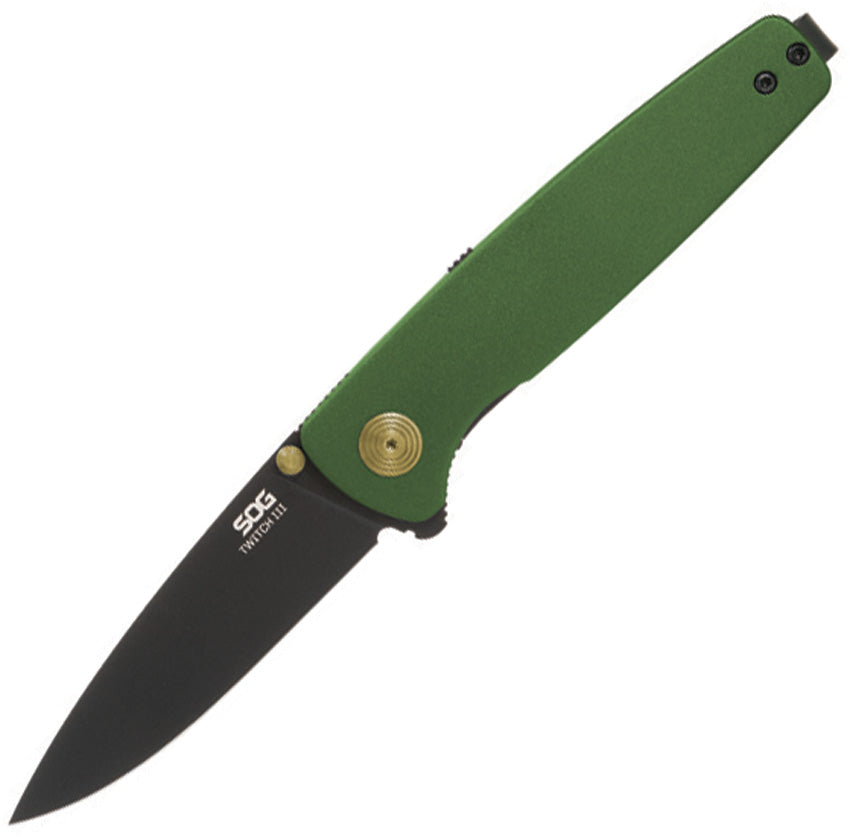 Twitch III Linerlock A/O Grn SOG-11-15-04-43