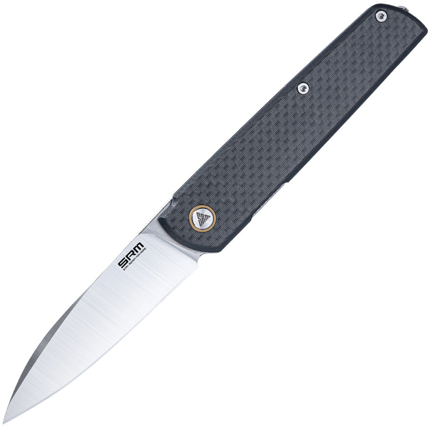 Qrick Linerlock Blk G10/CF 408L-KB