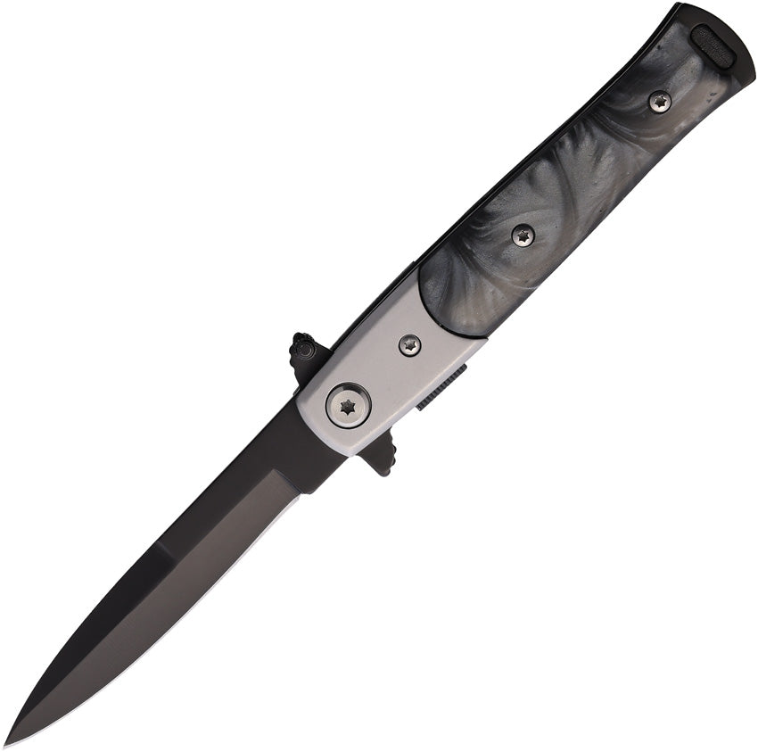 Stiletto Style Linerlock Black T27108BK-1